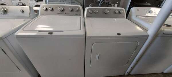 Maytag Bravos Top Load Washer  & Electric Dryer Set Commercial Technology