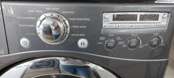 Gray LG Front Load Washer & Electric Dryer Set - Image 2