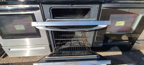 30" Blk/Stainless Maytag Gemini Double Oven Electric Glasstop Range Convection, & Warming zone - Image 5