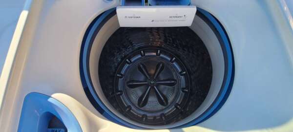 Samsung Top Load Washer & Steam Electric Dryer Set - Image 3