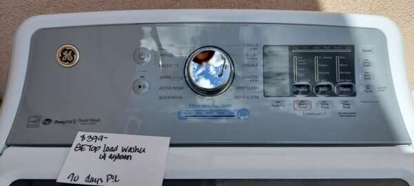 GE Top Load Washer w/ Agitator & Sanitize - Image 2