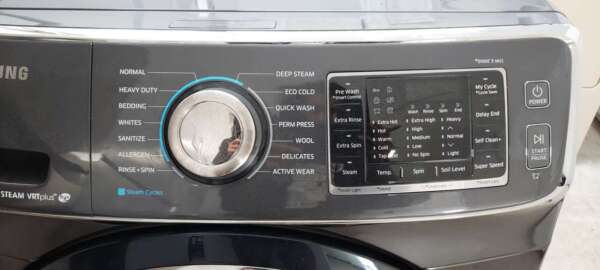 Gray Samsung Front Load Steam Washer w/ add wash door - Image 2