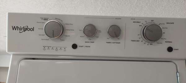 27" Whirlpool Top Load Washer Electric Dryer Laundry Center - Image 2