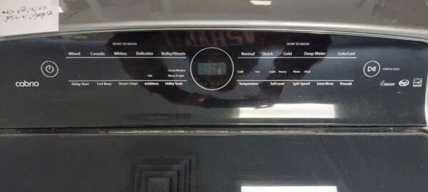 Gray Whirlpool Cabrio Top Load Washer w/ Steam - Image 2