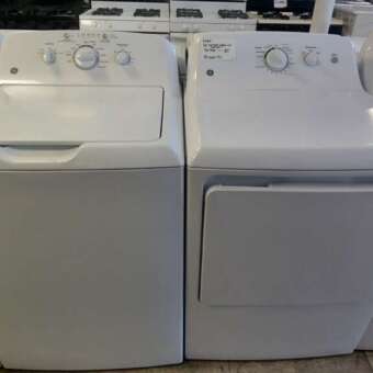 GE Top Load Washer and Gas Dryer Set