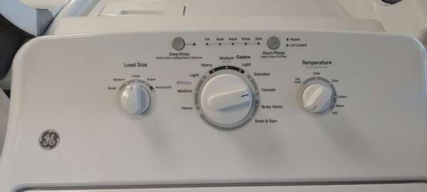 GE Top Load Washer and Gas Dryer Set - Image 2