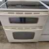 30" Bisque Maytag Gemini Double Oven Electric Glasstop Range