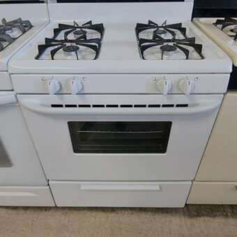 30" White Frigidaire Gas Range