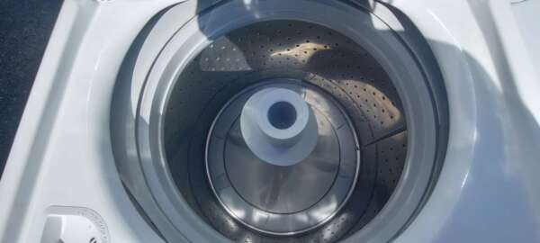 Hotpoint (by GE) Top Load Washer & Gas Dryer Set - Image 3