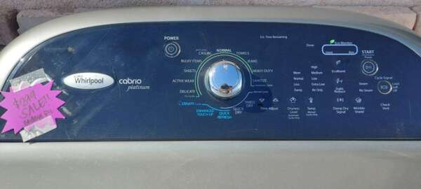 Gray Whirlpool Cabrio Platinum Steam Electric Dryer - Image 4