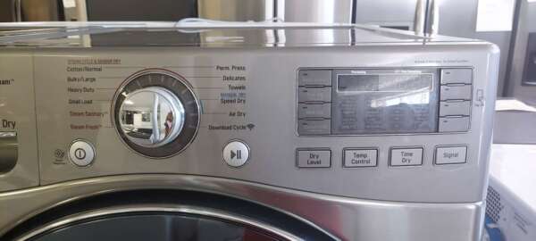 Graphite Steel LG Front Load Washer/turbo wash(MINI WASHER IN PEDESTAL) & Electric Dryer Set w/Steam & Pedestals - Image 7