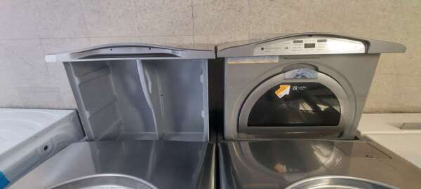 Graphite Steel LG Front Load Washer/turbo wash(MINI WASHER IN PEDESTAL) & Electric Dryer Set w/Steam & Pedestals - Image 9