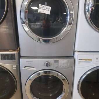 Silver Frigidaire Front Load Washer/Electric Dryer Set