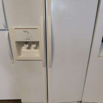 25 cu ft White Whirlpool Side-by-side Refrigerator