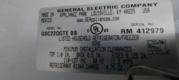 22 cu ft Black GE Counter Depth Side-by-Side Refrigerator - Image 3