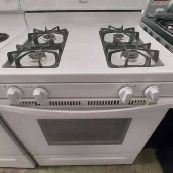 30" White Whirlpool Gas Range