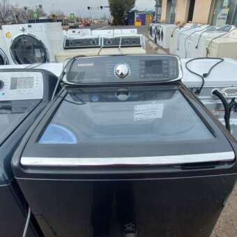 Black Stainless Samsung Activewash 5.2 cu ft Top Load Washer W/ Steam