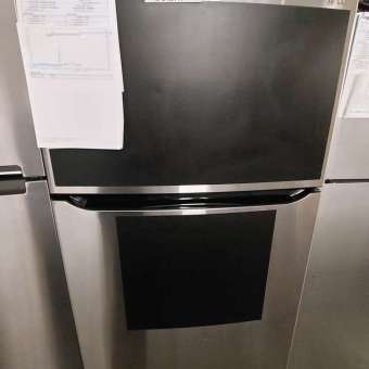24 cu ft Stainless Steel LG Top Mount Freezer Refrigerator w/ Water, Ice Maker, and Chalk Board